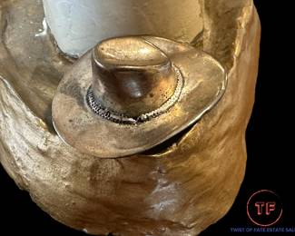 Sterling SILVER Cowboy Hat Brooch/Pin