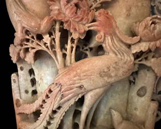 Chinese Carved Soapstone Vase