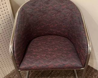 MCM Thonet "Club Tub" Chair with Chrome Cantilevered Base