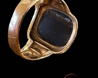 Vintage 10K GOLD Carved Cameo Ring