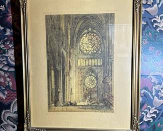 "Rheins Cathedral" Print by JAMES ALPHEGE BREWER Published by EDWARD GROSS CO