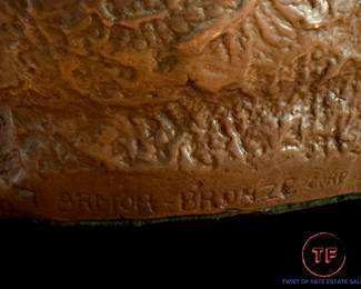 Vintage ARMOR BRONZE Figural Tiger Ashtray