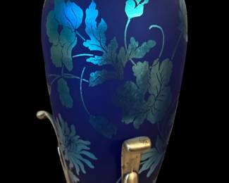 2005 FENTON Art Glass  Favrene Centennial Amphora Vase w/ Stand - Nancy FENTON Signature Piece (1 OF2)
