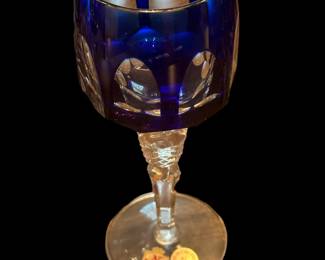 NACHTMANN Cobalt Blue Crystal Goblets