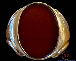 Men's 10K GOLD Carnelian Ring