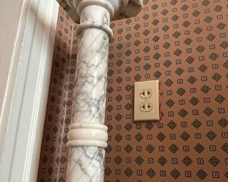 1950's Italian Carved Marble Pedestal Stand