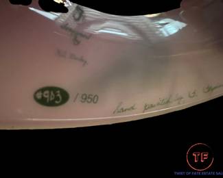 FENTON Limited Edition Blue Burmese Lily Garden Table Lamp