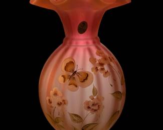 FENTON Limited Edition Butterfly Solstice Vase