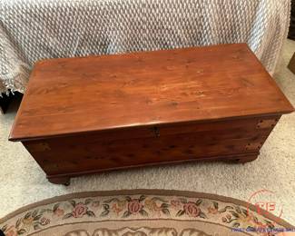Vintage Locking Cedar Chest with Copper Accents