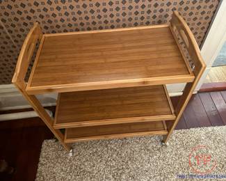 Bamboo Tea Serving Cart