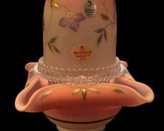 FENTON Limited Edition Periwinkle on Blue Burmese Fairy Light