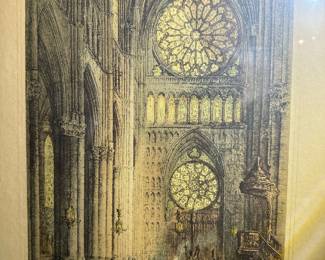 "Rheins Cathedral" Print by JAMES ALPHEGE BREWER Published by EDWARD GROSS CO