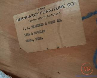 Vintage BERNHARDT Carved Wood Dining Room Table Set