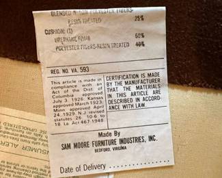 MCM Tufted Barrel Back Chair by SAM MOORE