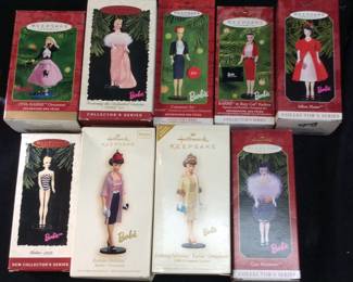  BARBIE ORNAMENT SET OF 9
