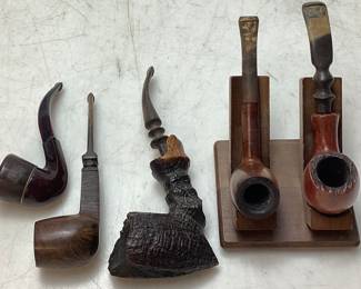 (5) VTG. TOBACCO PIPES & STAND