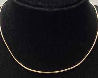 14KT YELLOW GOLD NECKLACE, 7.5g 