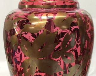 ANTIQUE MOSER CRANBERRY LAMPS