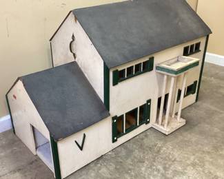 LARGE VTG. WOODEN DOLLHOUSE, 41’’L by 20''W,