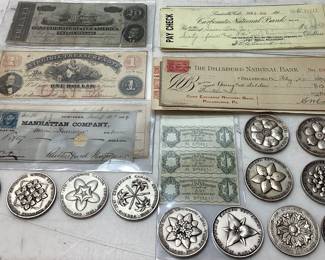 ASSORTED COLLECTIBLES, VTG. BANK NOTES,