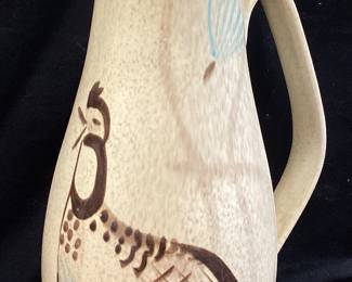 RED WING BOB WHITE QUAIL PITCHER