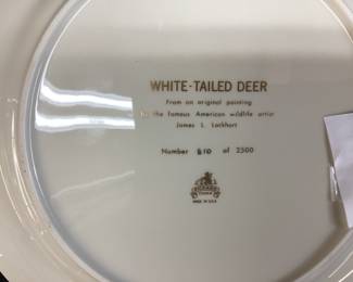 WHITE TAILED DEER PLATE, LIMITED 810/250