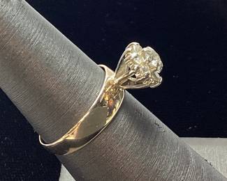 14kt Yellow Gold Diamond Ring, Size 6