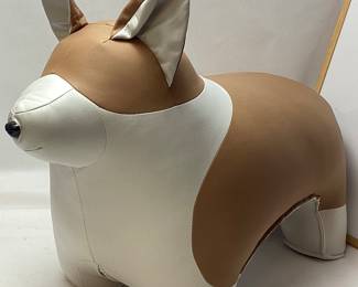 JOSHUA STEINBERG CLASSIC SAFARI OTTOMAN DOG, NEW