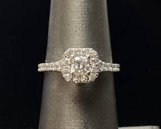 Platinum Diamond Ring, Size 5.5, 3.8g