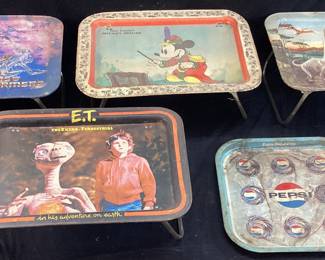 VTG. TRAYS, E.T., TRANSFORMERS, WALT