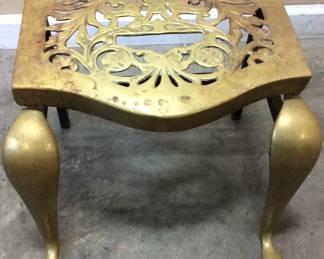  ENGLISH BRASS FIREPLACE FOOTMAN