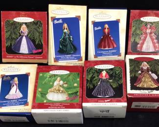 8 BARBIE HALLMARK ORNAMENTE