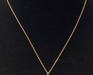 14KT YELLOW GOLD CROSS CHARM NECKLACE14KT YELLOW GOLD CROSS CHARM NECKLACE, 2.1g, 20''L