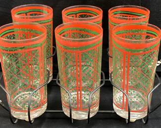 | METAL CARRIER w 6 RED & GREEN 