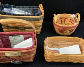 (4) LONGABERGER, CHRISTMAS, MINI LOAF