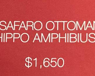 JOSHUA STEINBERG CLASSIC SAFARI OTTOMAN DOG, NEW