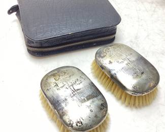 VTG. STERLING SILVER SOFT CLOTHING BRUSH SET