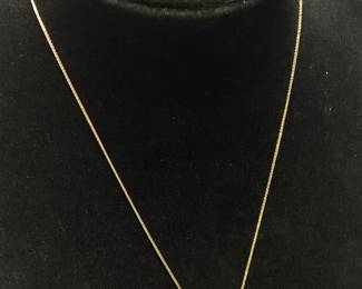 10kt GOLD NECKLACE & BUTTERFLY CHARM, 4.9g, 20''L,