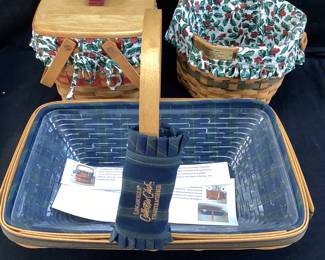 3 LONGABERGER BASKETS