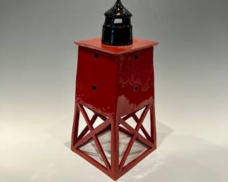 WillVanDyke OdetoCharlevoixLighthouse LowFireClay 12x5x5 $275