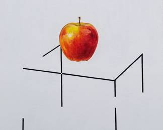 6 Songmi 987 Apple On, acrylic on canvas, 16x20, $3000