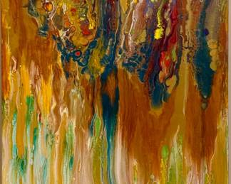 Andrea Salzman WorkFall Acrylliconcanvas 16x36 $500