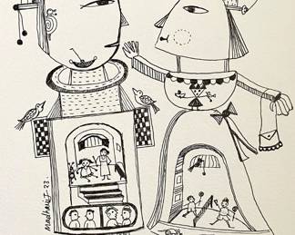 MadhaviJoshi Childhoodstories10 InkonPaper 18x12 $600