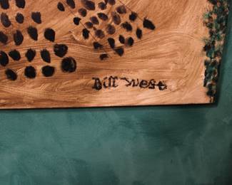 Signature on the large signed oil on canvas showing a theatre production, unframed