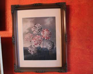 Framed flower print