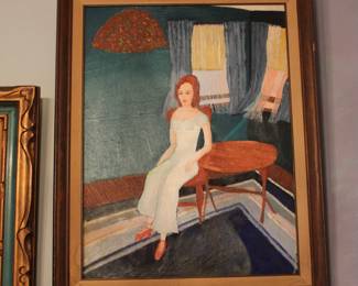 Framed oil on canvas, signed