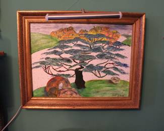 Signed Bill West oil on canvas, framed