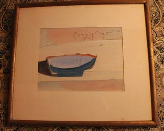Signed and dated 1962 Watercolor