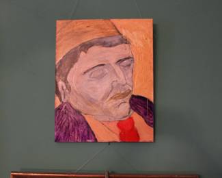 Unframed oil on canvas, portrait of a man