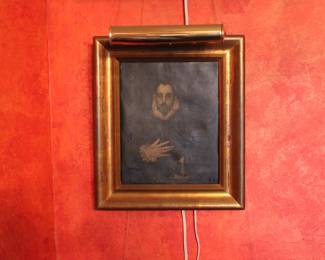 Framed oil on canvas, modern copy of El Greco